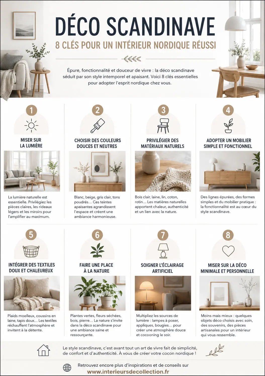 Comment créer une déco scandinave - Infographie
